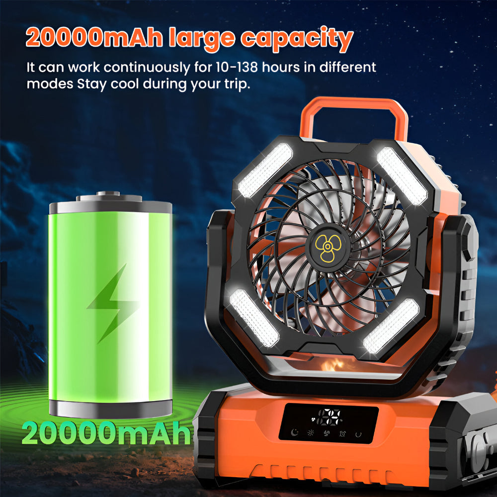 Versatile Portable Fan | Battery Powered Oscillating Fan with Remote Control | Ideal for Camping and Indoor Use 8