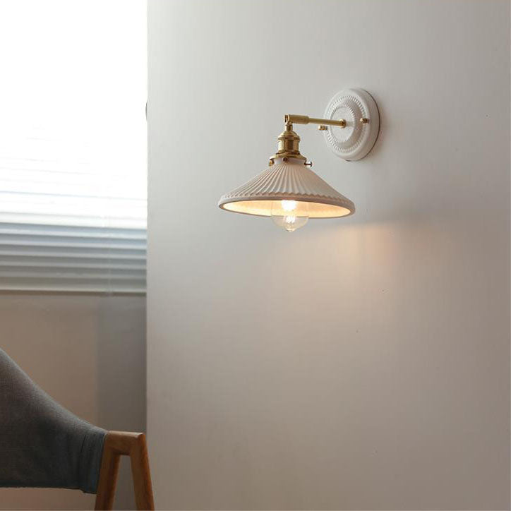 Vinta Wall Sconce | Japanese Ceramic, Vintage Brass Design 2