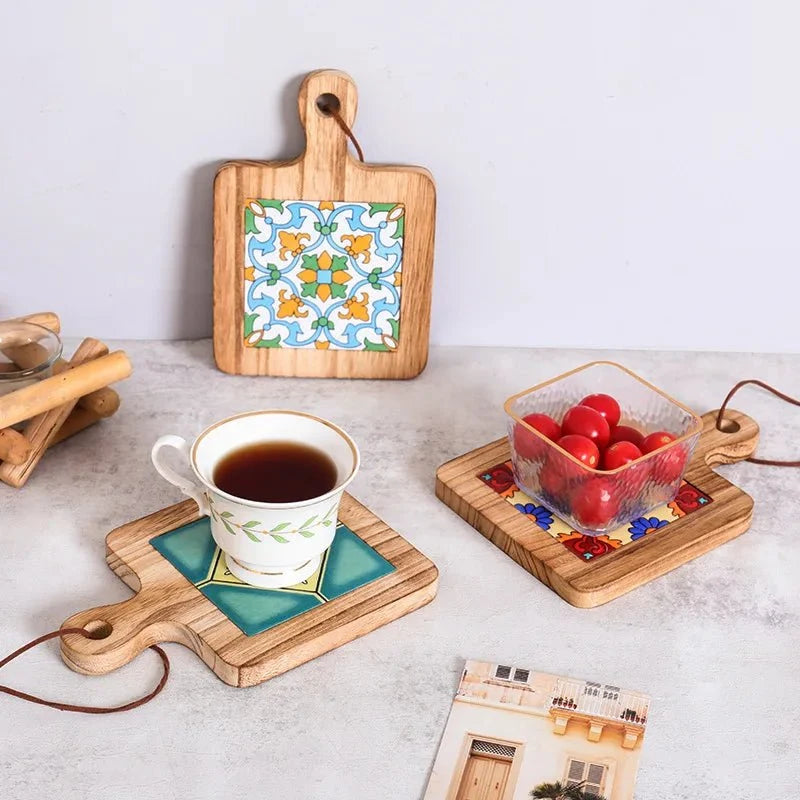 Wooden Trivet for Hot Pots, Wooden Coaster and Pot Stand for Teapots