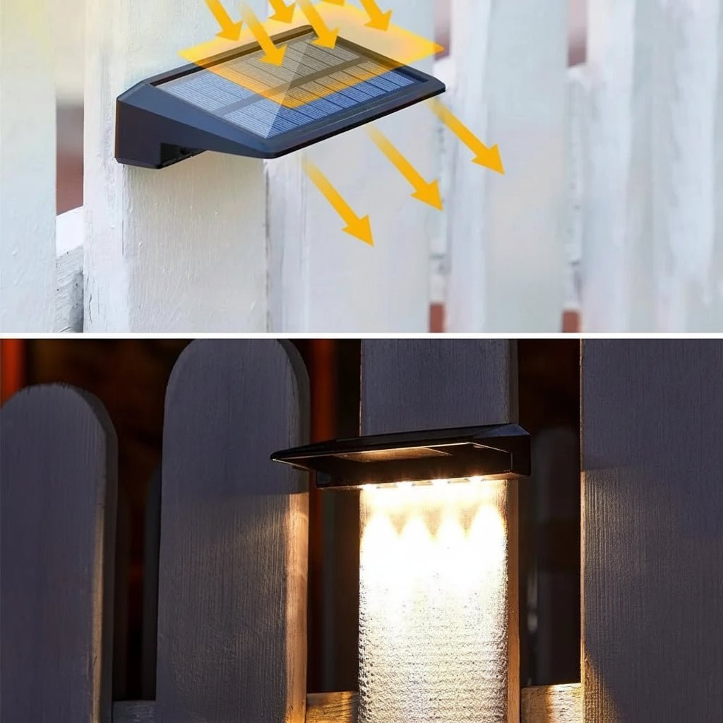 Outdoor Wall Lights, Solar Lights for Fence and Pathway with Dusk to Dawn Sensor – image 5