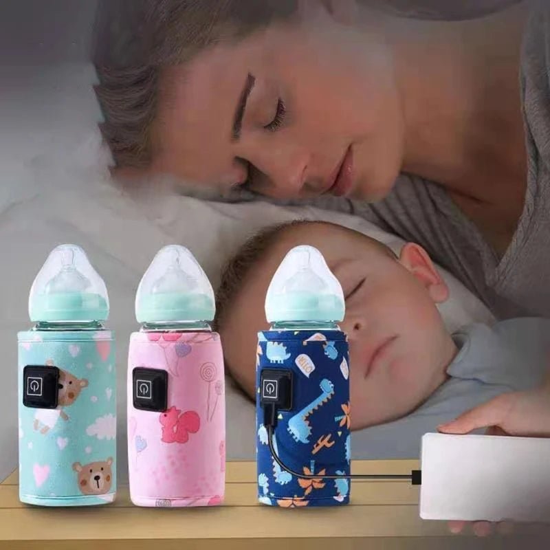 Portable Bottle Warmer, Baby Bottle Warmer Bag with 3 Heat Levels, Travel Milk Warmer for Power Bank, Newborn Essentials_02