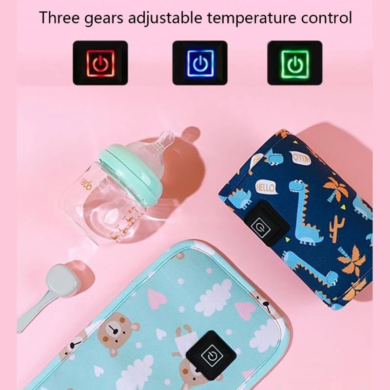Portable Bottle Warmer, Baby Bottle Warmer Bag with 3 Heat Levels, Travel Milk Warmer for Power Bank, Newborn Essentials_04