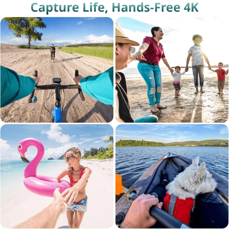 4K Action Camera with Waterproof Case to 40 m, Helmet Cam, Bike Camera with Mounts and 64GB SD Card_06