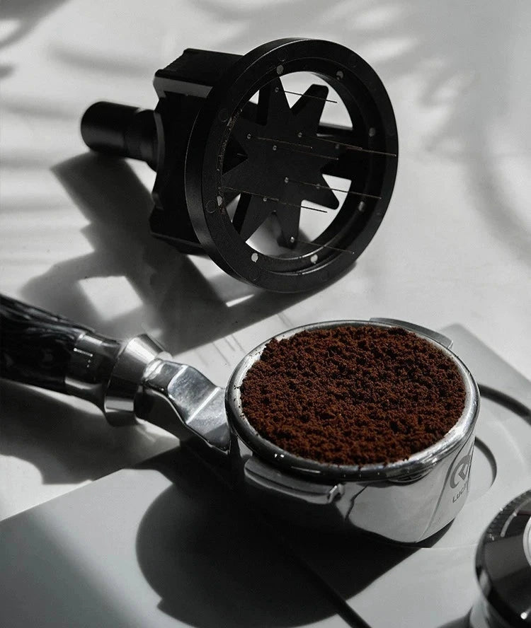 WDT Tool | Needle Rotary Coffee Stirrer with Dual Function Dosing Ring | Perfect Brew Distribution for Consistent Espresso Shots 2