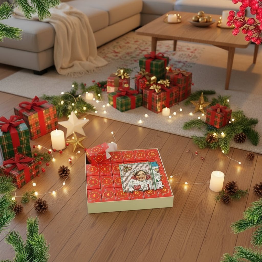 Advent Calendar Jigsaw Puzzle 1000 Piece, Advent Calendar for Christmas Countdown