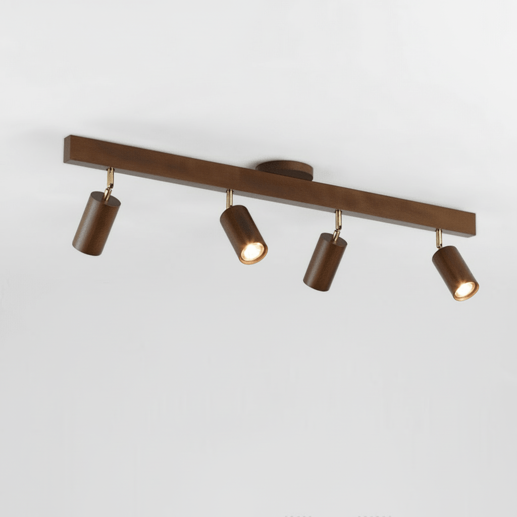 Wooden LED Ceiling Light, Adjustable Spotlight Ceiling Light, Solid Wood Ceiling Spotlights for Living Room_17