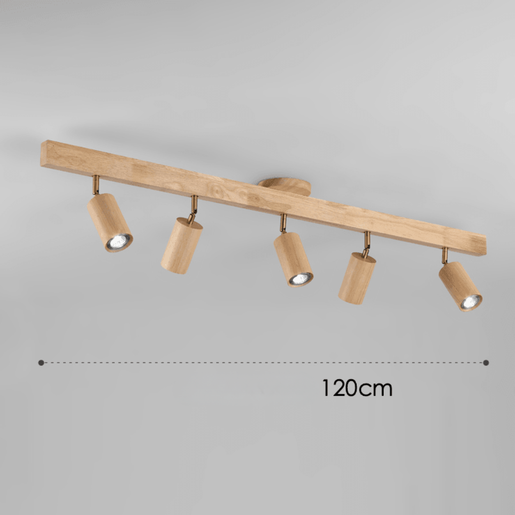 Wooden LED Ceiling Light, Adjustable Spotlight Ceiling Light, Solid Wood Ceiling Spotlights for Living Room_08