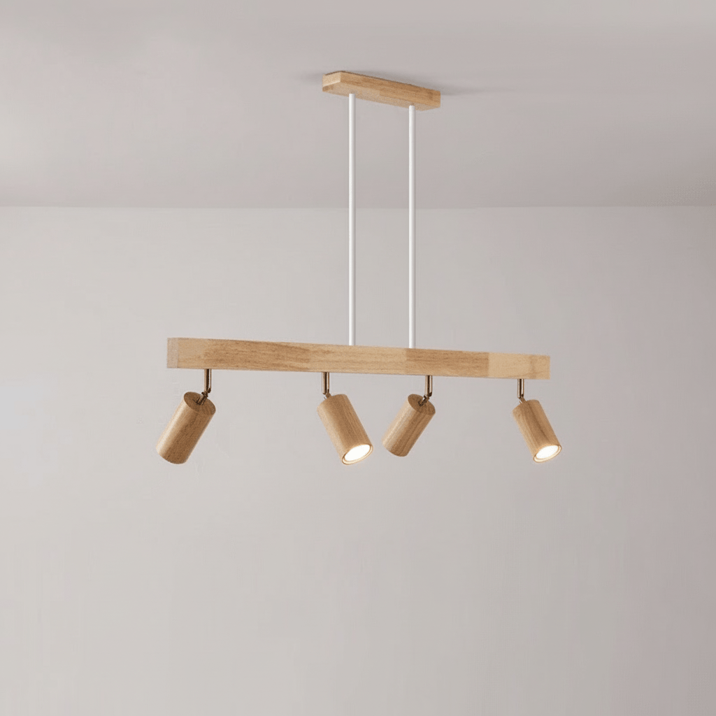 Wooden LED Ceiling Light, Adjustable Spotlight Ceiling Light, Solid Wood Ceiling Spotlights for Living Room_09