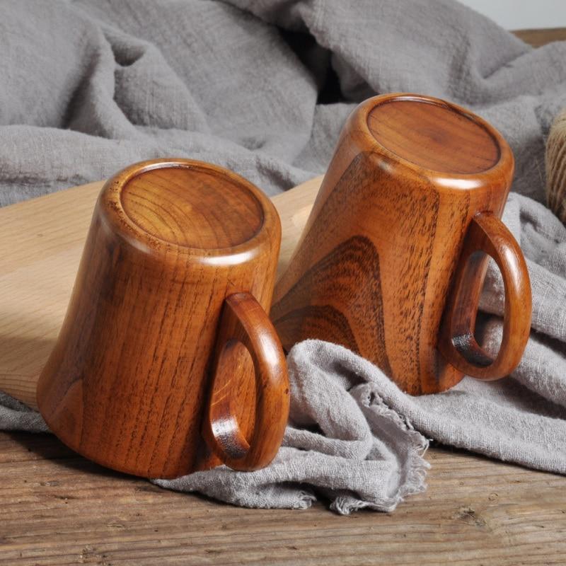 Wooden Coffee Cup for Hot and Cold Drinks, Natural Wood Coffee Mug, Wooden Tea Cup, Beer Mug_02