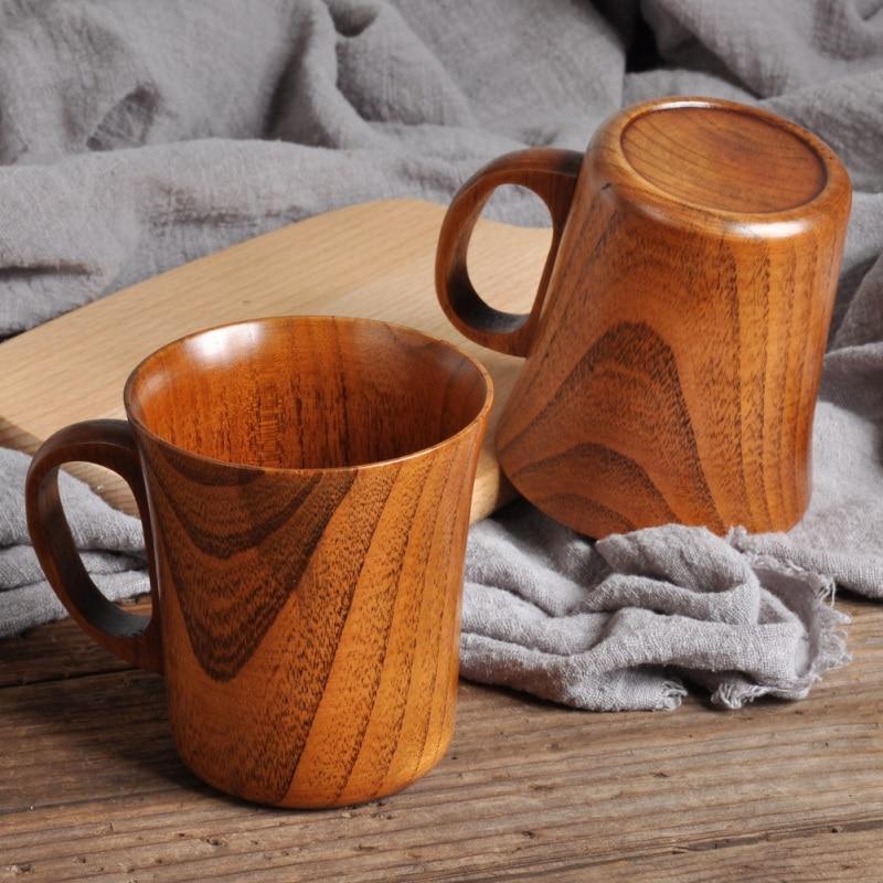 Wooden Coffee Cup for Hot and Cold Drinks, Natural Wood Coffee Mug, Wooden Tea Cup, Beer Mug_03