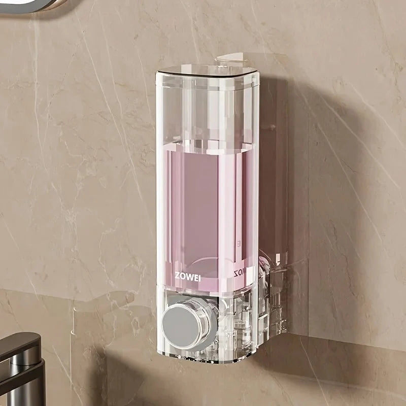 Soap Dispenser Wall Mounted, Bathroom Soap Dispenser without Drilling, 300 ml Hand Soap Dispenser, Bathroom Accessories_04