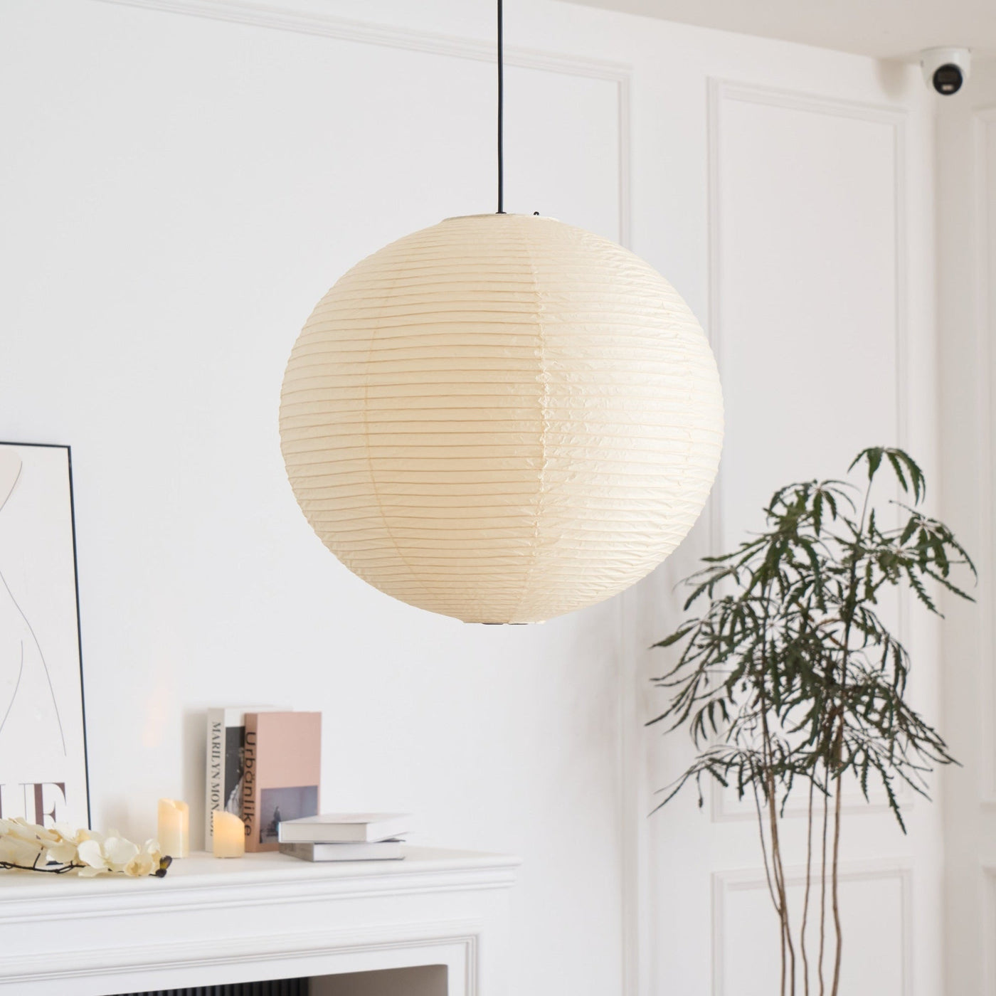 WashiGlow | Elegant Minimalist Japanese Paper Pendant Light Fixture 3