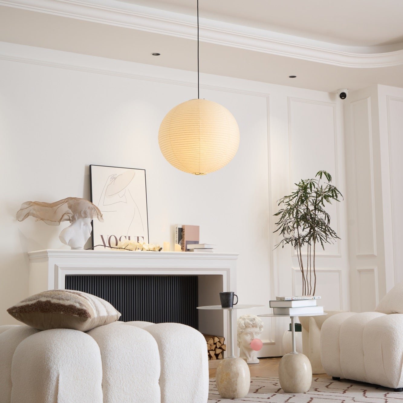 WashiGlow | Elegant Minimalist Japanese Paper Pendant Light Fixture 7