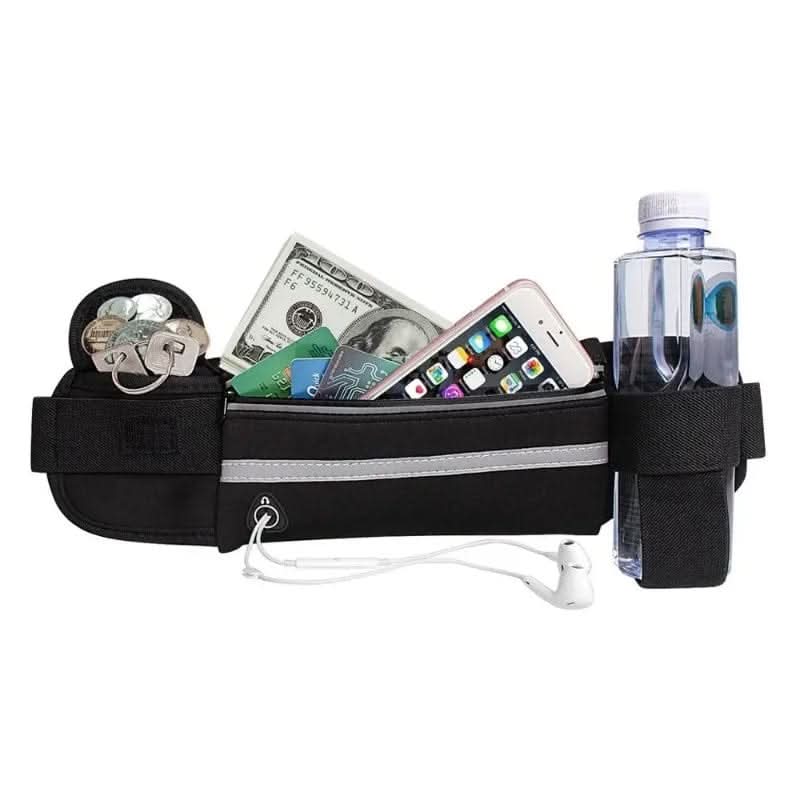 Running Belt Bag for Sports and Training, Water Repellent Waist Bag with Waterproof Zip – image 5