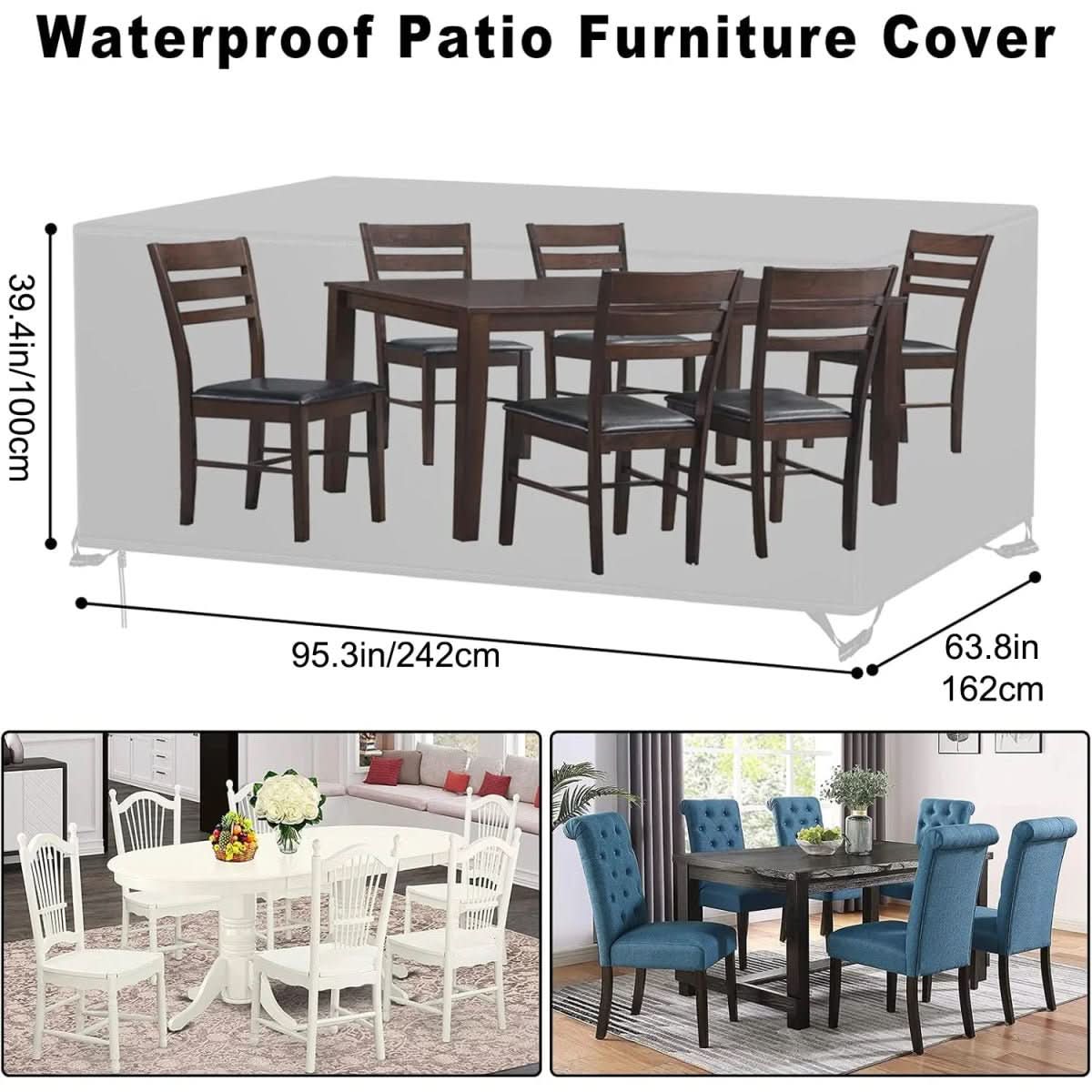 Garden Furniture Covers for Lounge and Dining Sets, Outdoor Furniture Cover with Straps, Patio Furniture Cover_06