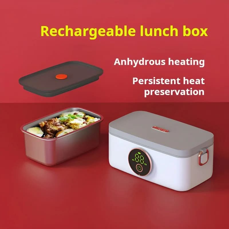 Heated Lunch Box for Adults, Portable Food Warmer with Stainless Steel Container