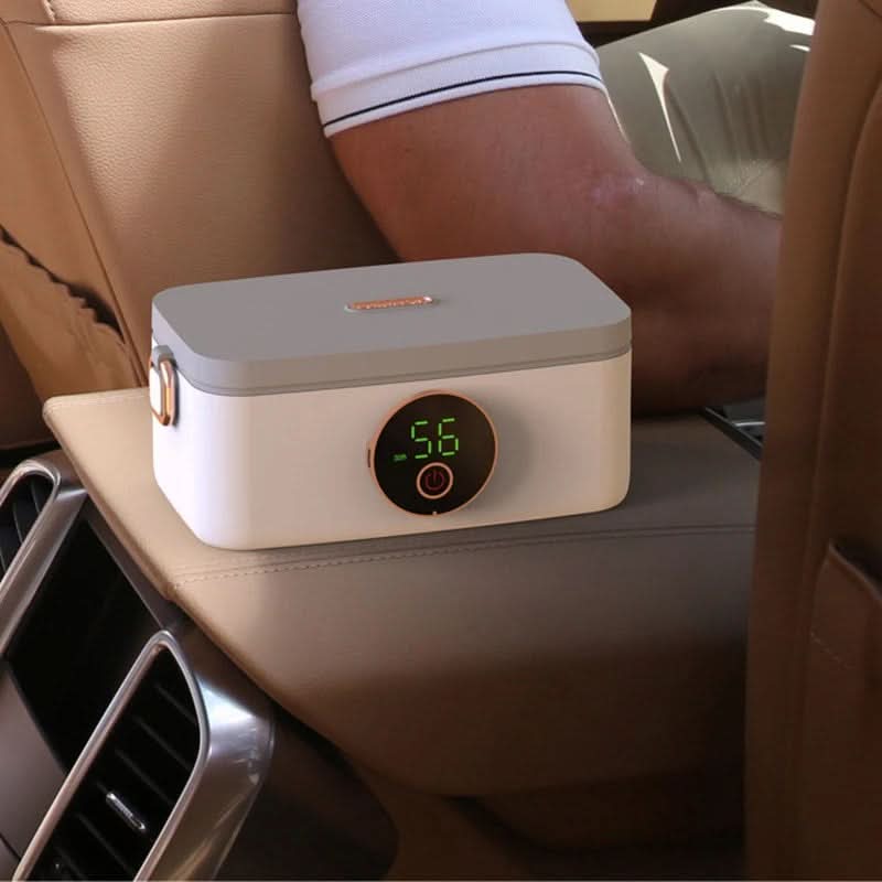 Heated Lunch Box for Adults, Cordless Electric Lunch Box, Portable Food Warmer with Stainless Steel Container