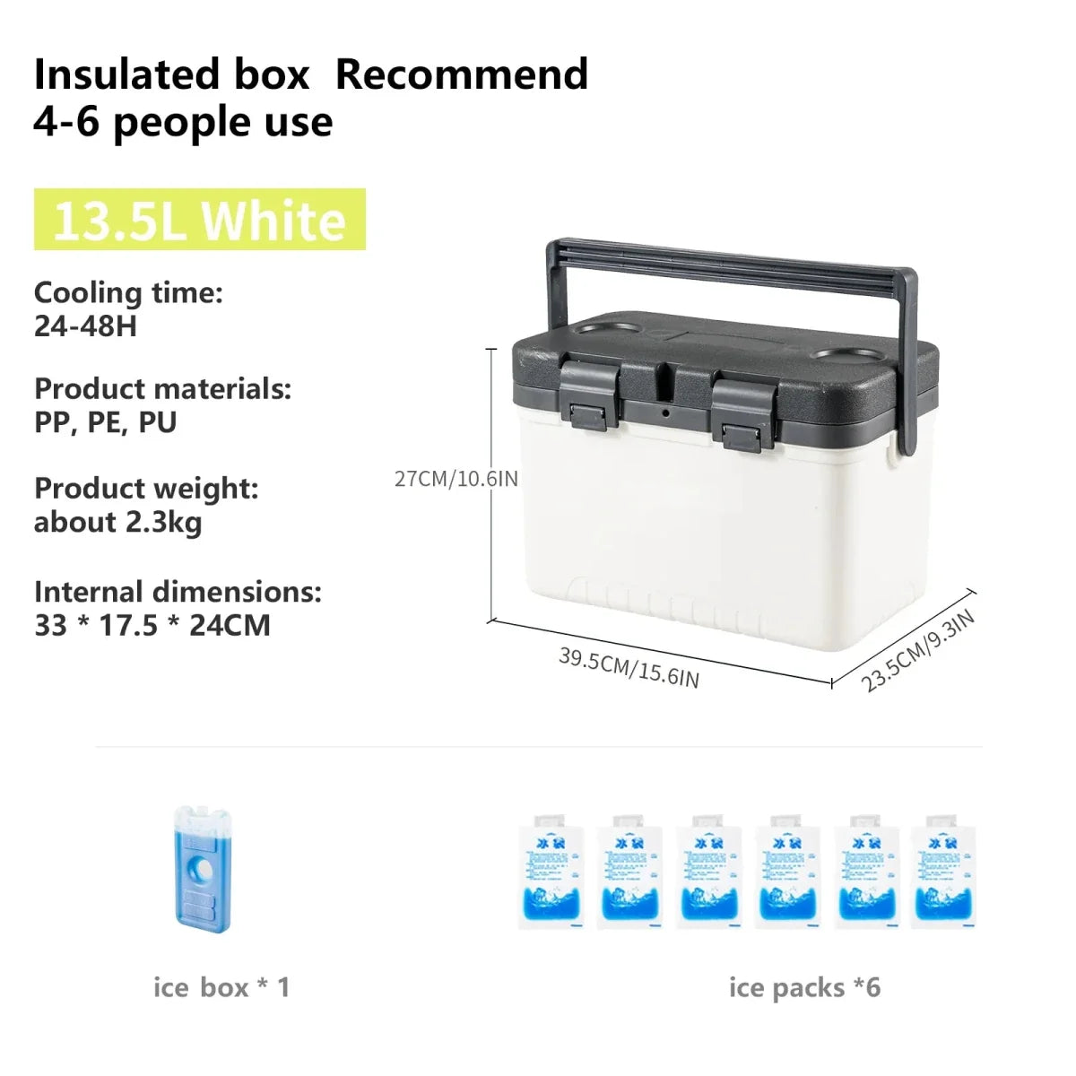 Cooler Box Insulated for Camping and Fishing, Portable Cool Box for Picnics and Hiking, Ice Box for Drinks and Snacks_09