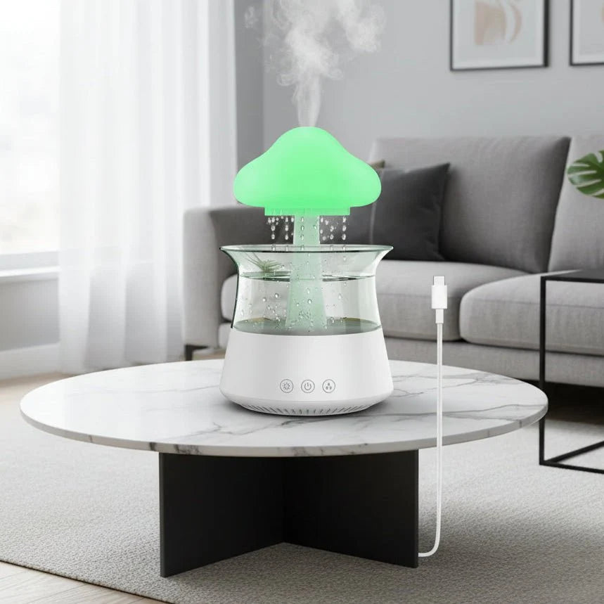 Humidifier for Bedroom, Rain Cloud Light Air Humidifier, Essential Oil Diffuser, Aromatherapy Diffuser with LED Light