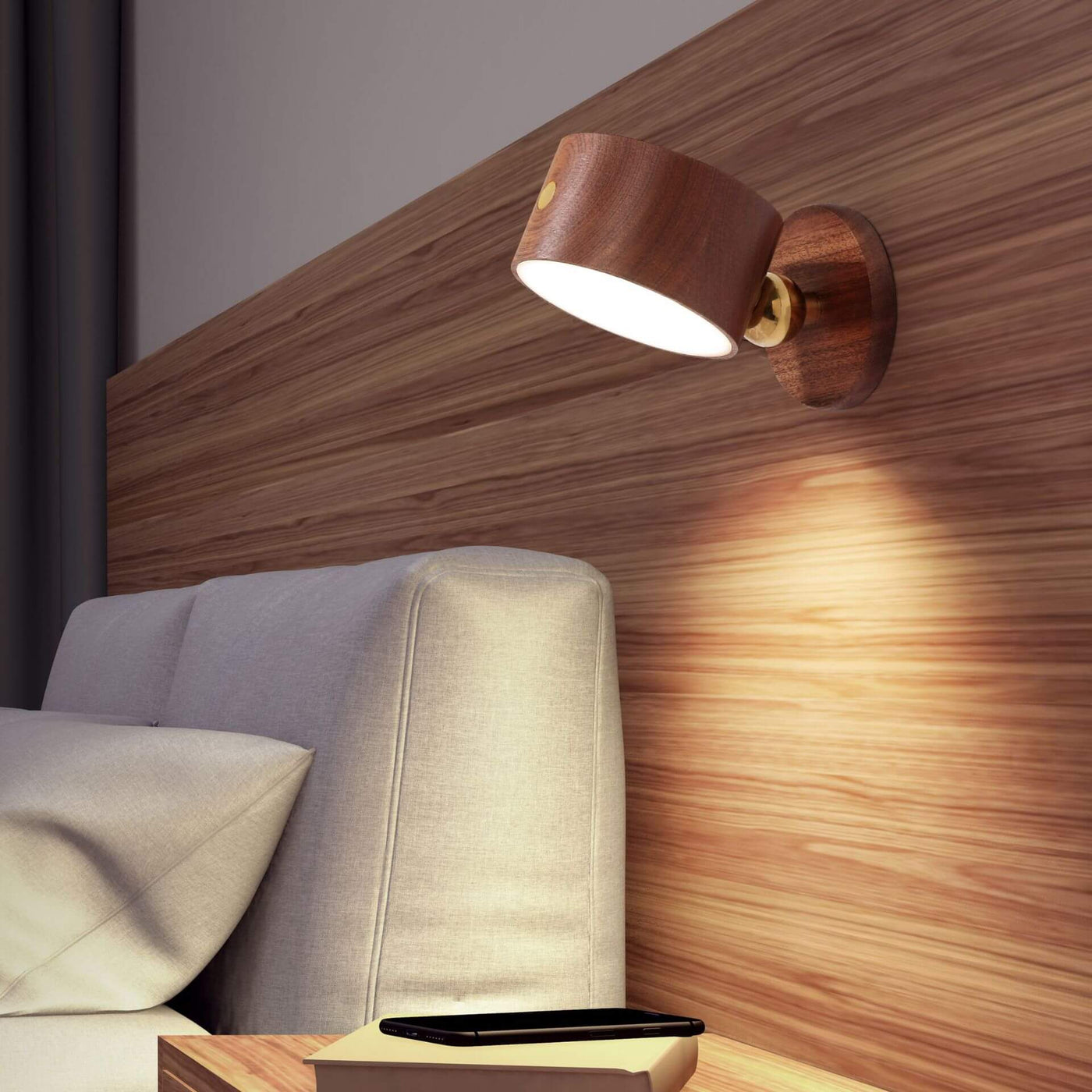 WoodAura | Elegant Modern Minimalist Round LED Wall Sconce 1