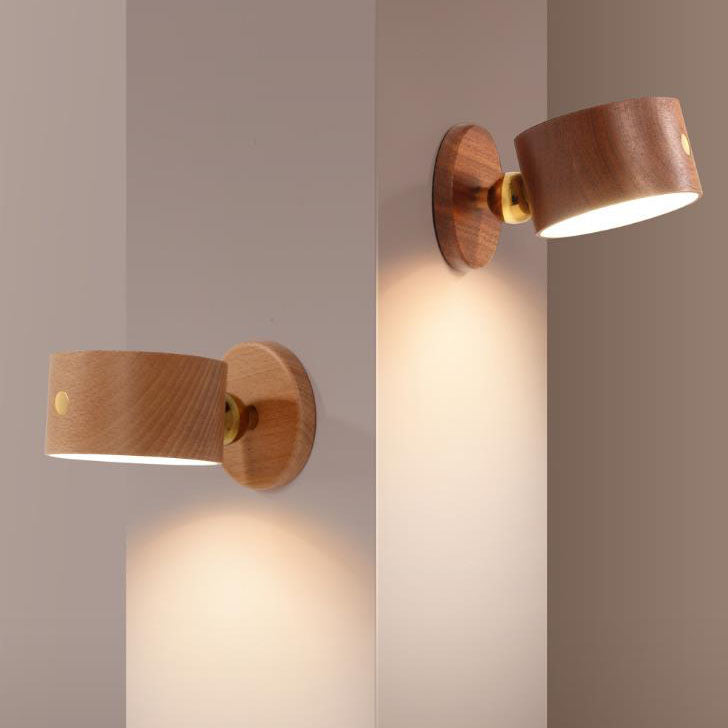 WoodAura | Elegant Modern Minimalist Round LED Wall Sconce 5