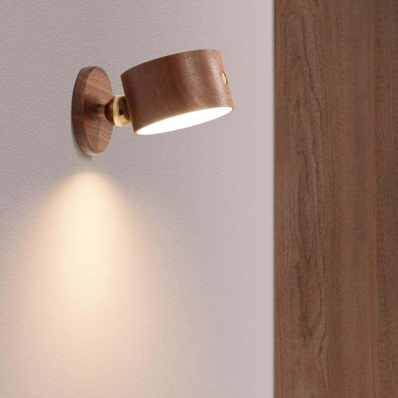 WoodAura | Elegant Modern Minimalist Round LED Wall Sconce 6