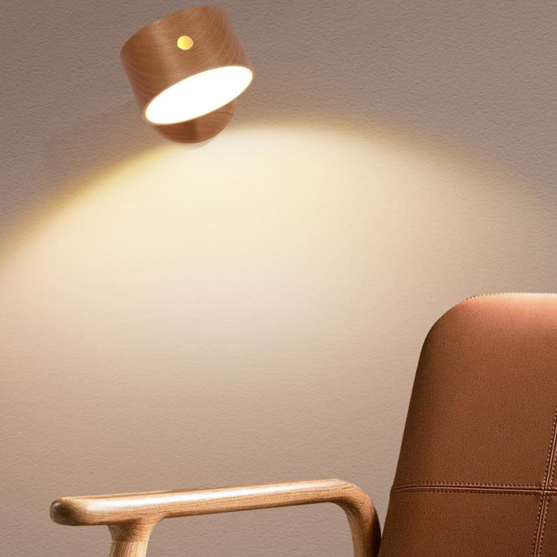 WoodAura | Elegant Modern Minimalist Round LED Wall Sconce 7