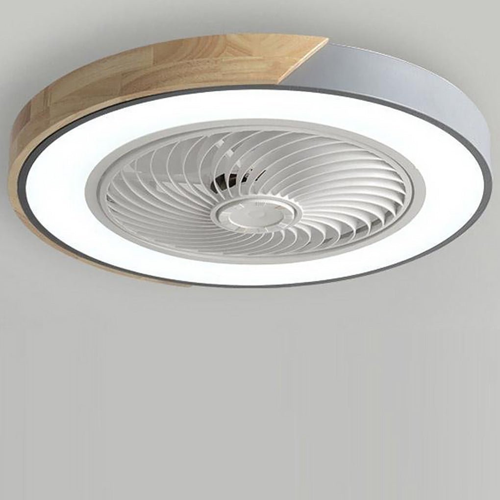 WoodenAura | Elegant Modern LED Ceiling Light with Integrated Fan 4