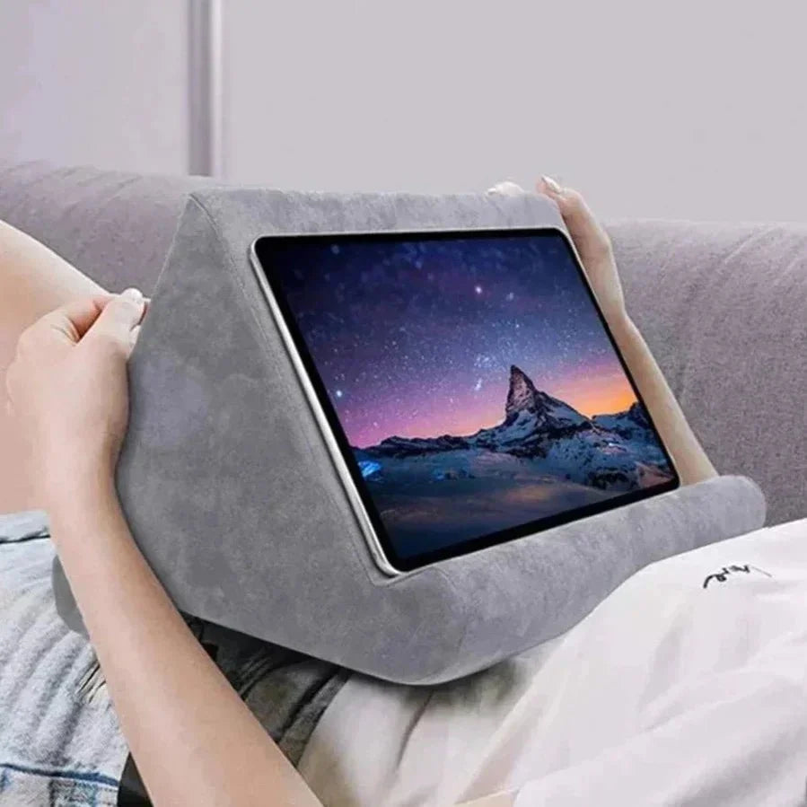 Tablet Stand for Bed and Sofa, Pillow Tablet Holder with Removable Cotton Cover, Book Holder for Reading and Streaming_01