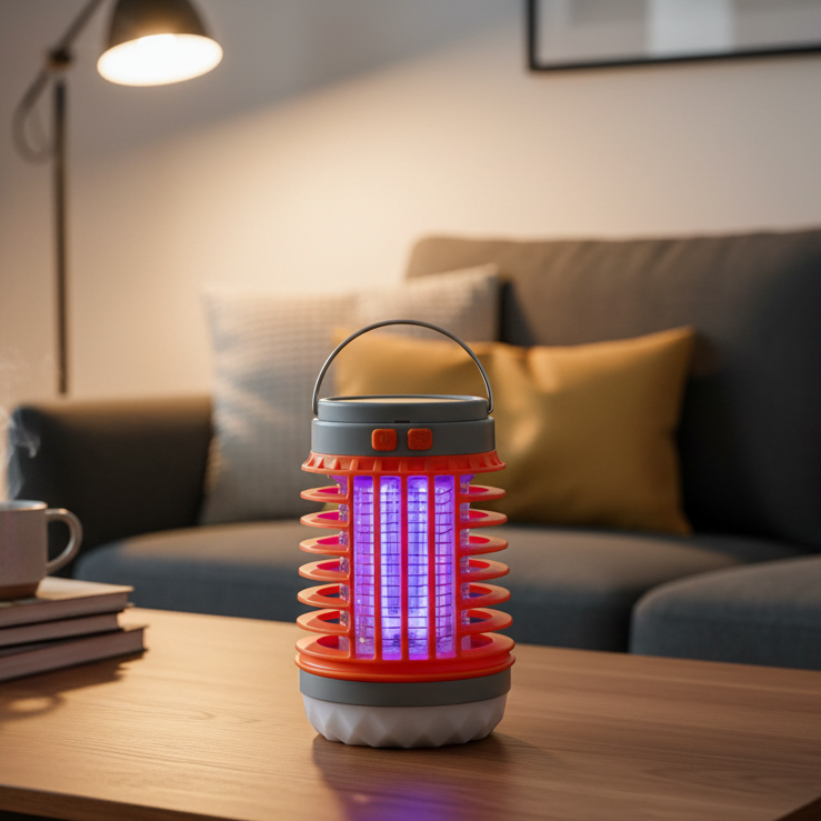Solar Mosquito Killer Lamp, Fly Zapper, Electric Fly Killer, Outdoor Solar Lantern for Camping and Garden