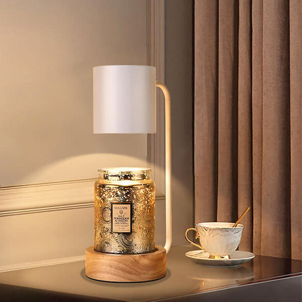 ZenithWood | Elegant Dimmable Japanese Table Lamp for Bedroom or Desk 4