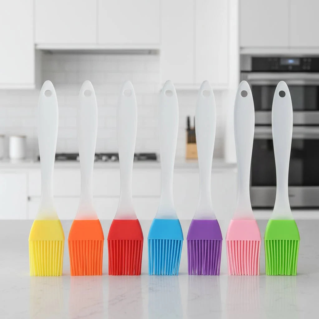 Silicone Pastry Brushes with Removable Handle, Basting Brush for Baking and BBQ, Silicone Brush, BBQ Accessories