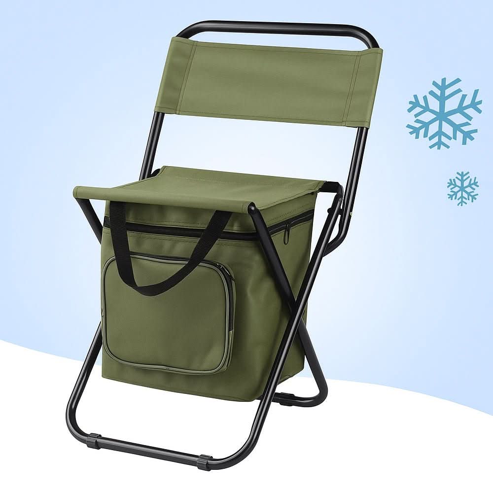 Folding Camping Chairs, Folding Chair with Cooler Bag and Backrest, Garden Chair, Beach Chair for Festivals_04