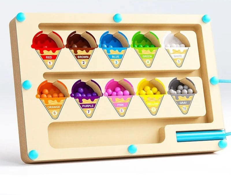 Magnetic Colour and Number Game, Wooden Toys for 3 Year Olds – image 8