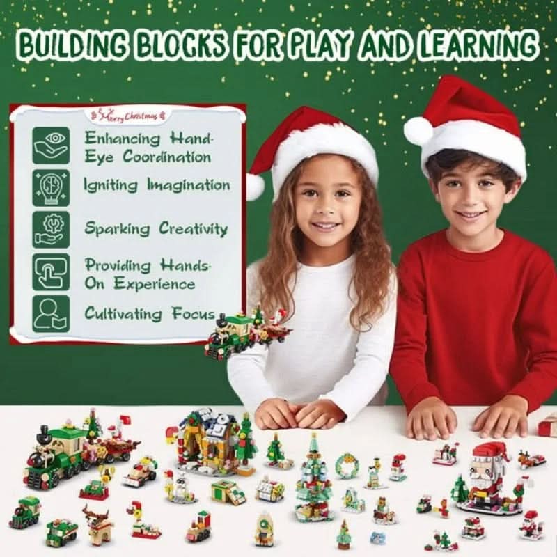 Kids Advent Calendar with 12 Doors, Building Blocks Christmas Tree – image 5