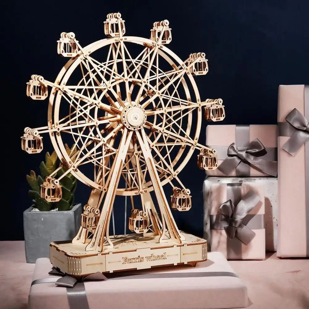 Ferris Wheel Model Kit, 3D Puzzles with 232 Pieces to Build Yourself, Craft Kit for Model Building and Creative Leisure_00
