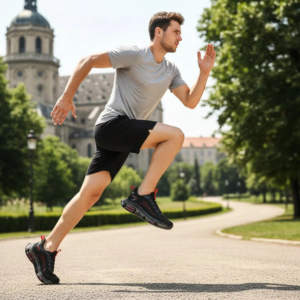 Walking Shoes, Lightweight Walking Trainers with Air Cushion Sole, Breathable Mesh Casual Trainers for Everyday Use