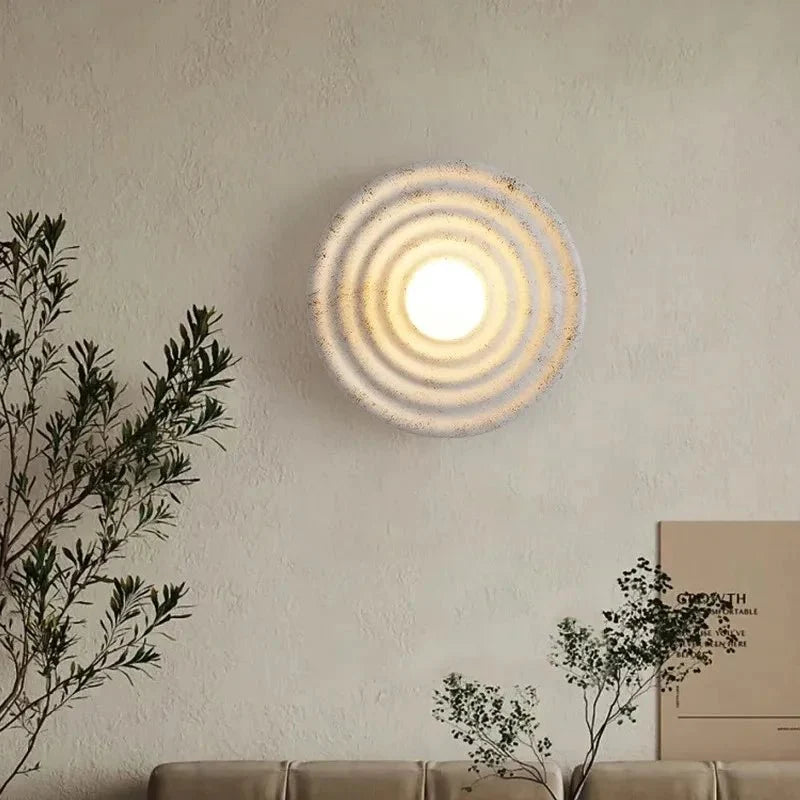 Living Room Wall Lights, Wabi Sabi Ceramic Wall Lamp for Bedroom and Hallway, Modern Indoor Wall Sconce_03
