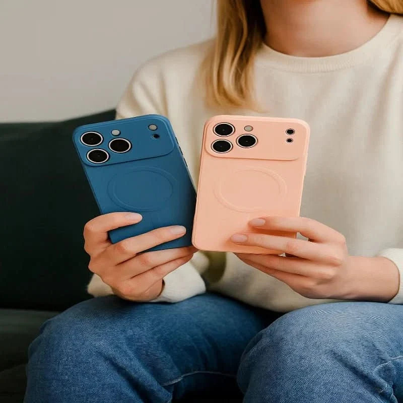 Silicone iPhone Case, Soft Magnetic Phone Cover with Camera Guard – image 4