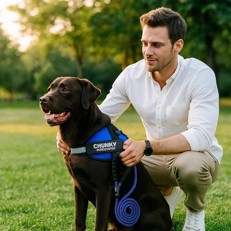 Personalised Dog Harness with Name, Reflective No Choke Dog Harness with Handle for Small and Large Dogs_01