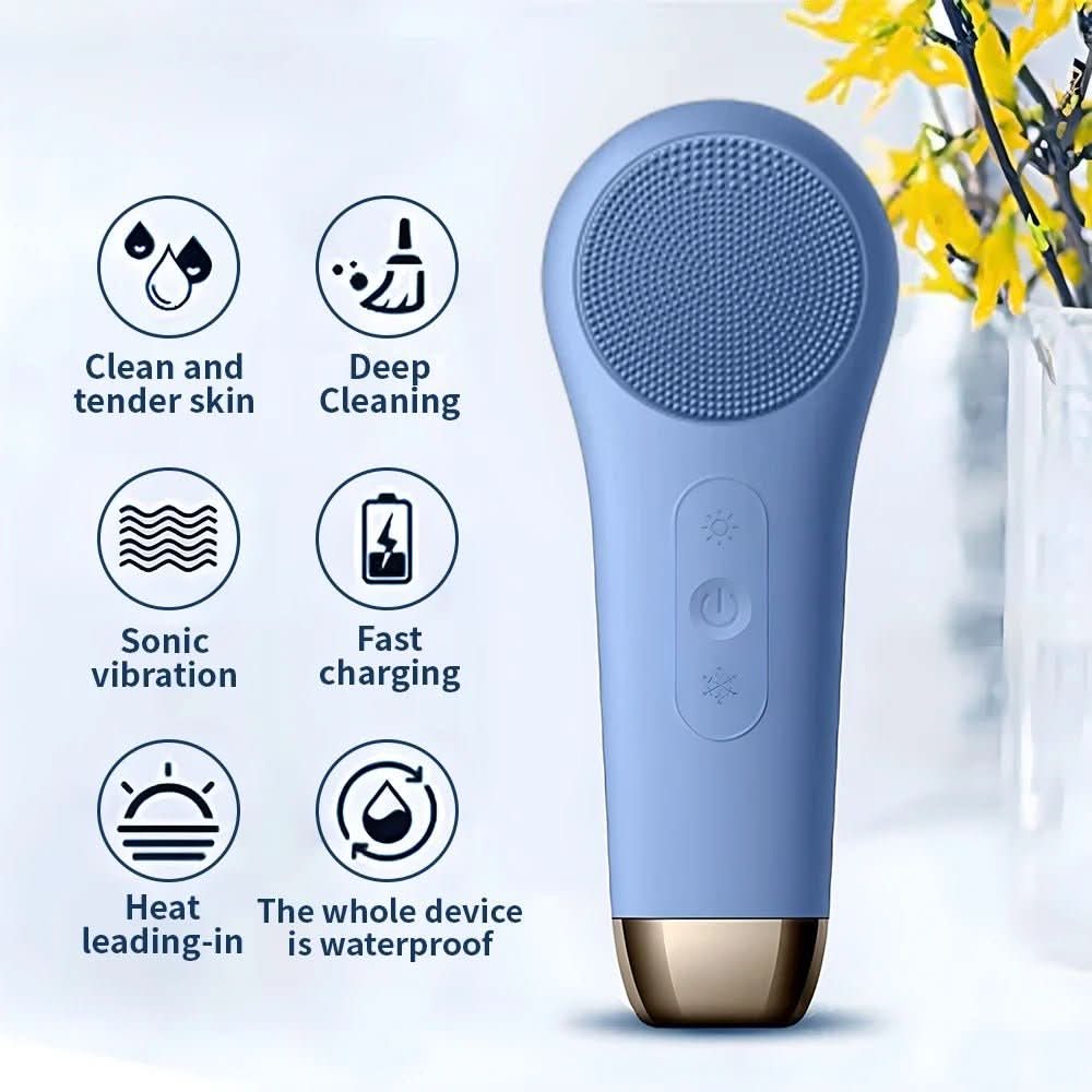 Facial Brush, Face Scrubber, Facial Massager with Red Light Therapy – image 5