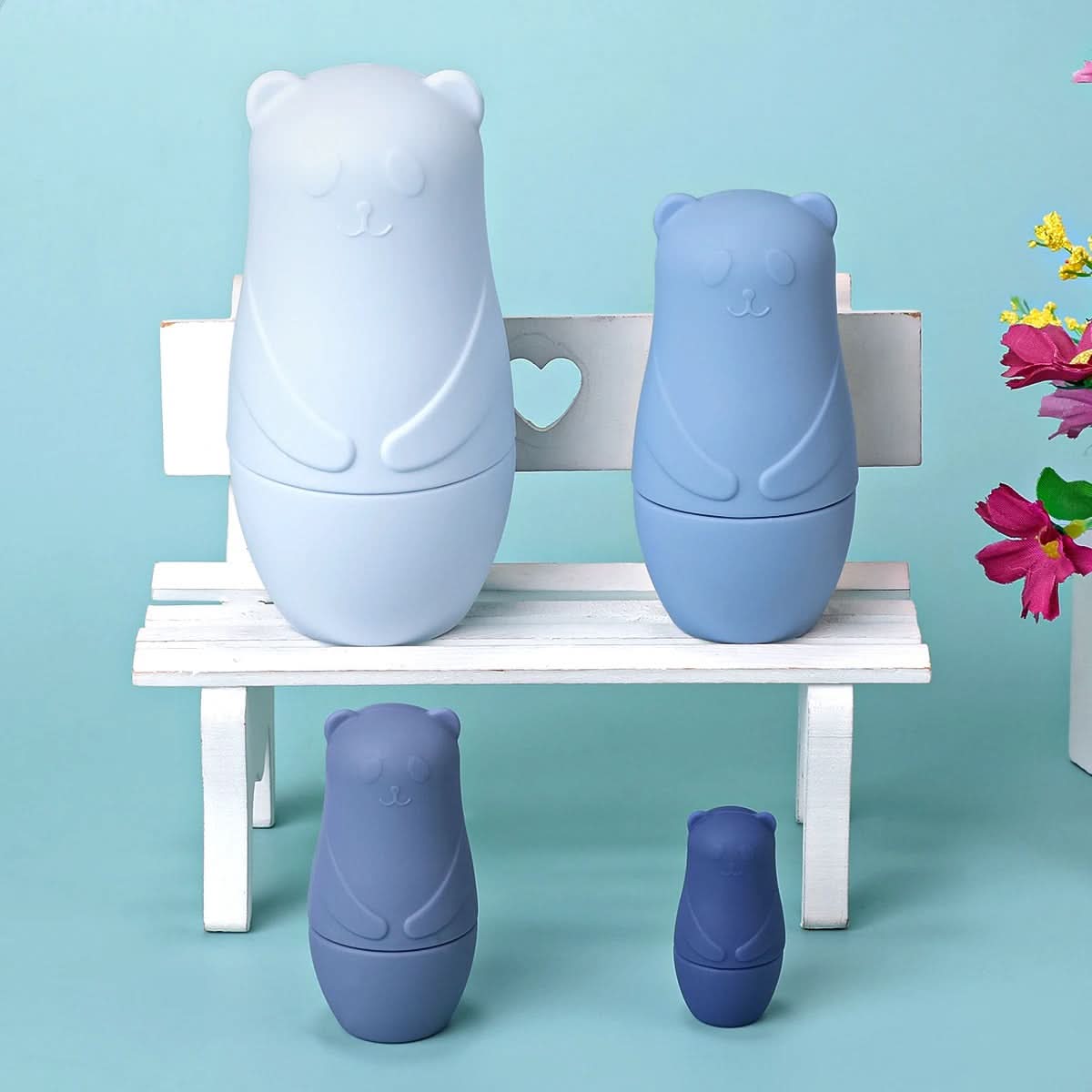 Silicone Nesting Dolls for Babies, Sensory Toys for 6 Month Old, Stacking Toy Bears or Penguins, Toys for 1 Year Old_07