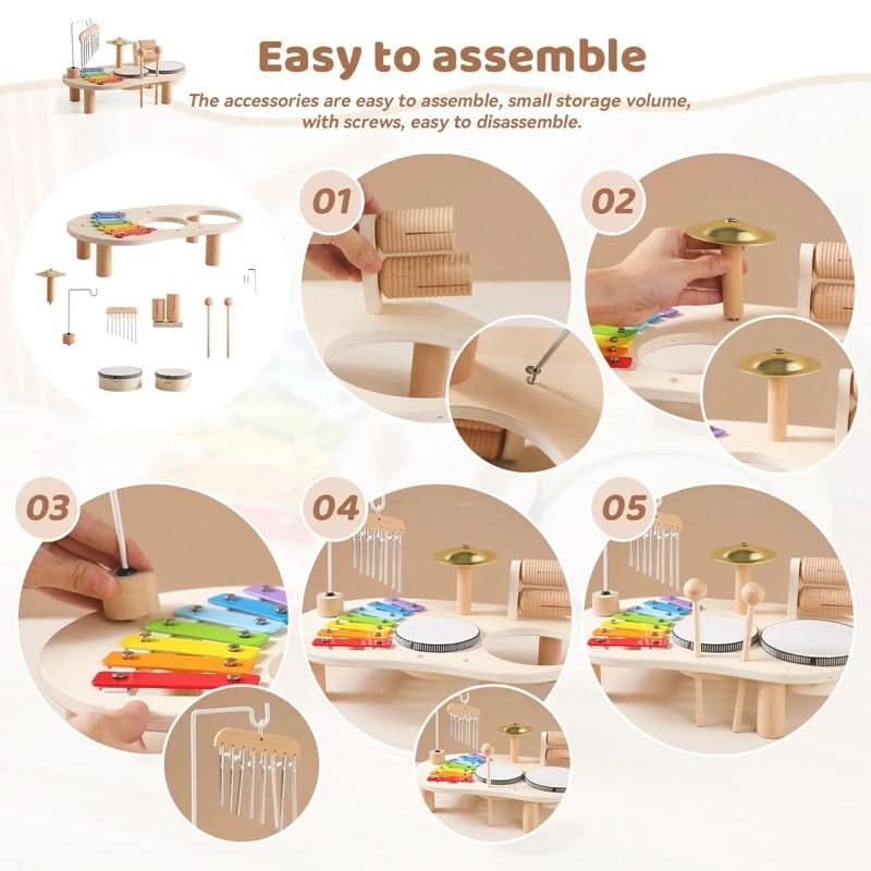 Wooden Xylophone with Glockenspiel, Children's Musical Instruments – image 5