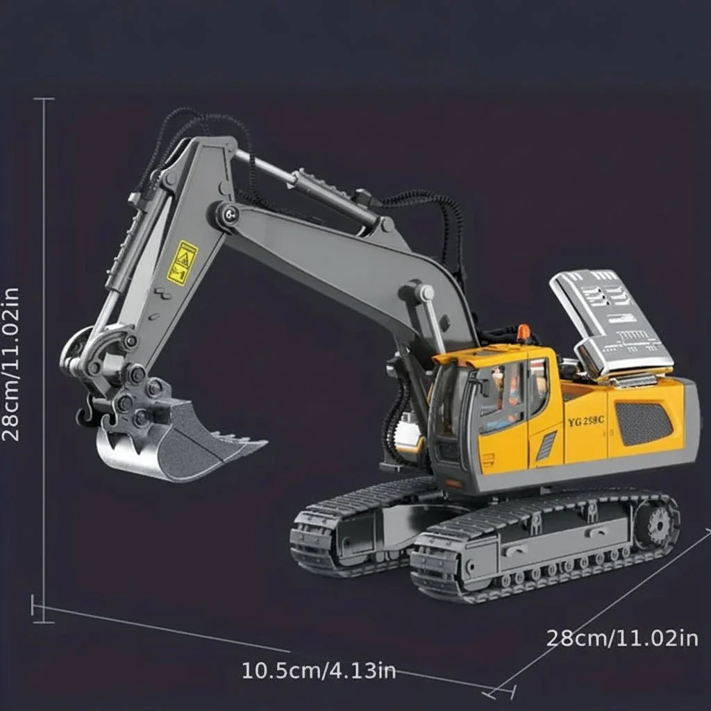 RC Excavator 2.4 GHz, Remote Controlled Excavator with Movable Arm, Toy Digger, RC Digger for Indoor and Outdoor_05