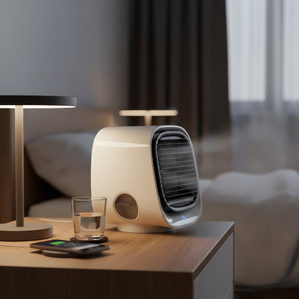 Mini Humidifiers, Desk Fan with Bedroom Humidifier, Rechargeable Portable Fan, USB Mini Fan for Office_00