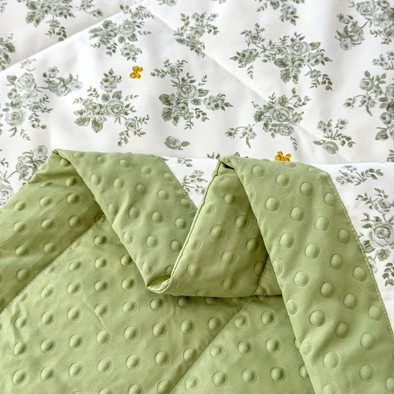 Throw Blanket, Lightweight Summer Blanket with Floral Print, Bedspread, Bed Throw and Sofa Throw for Bedroom_09