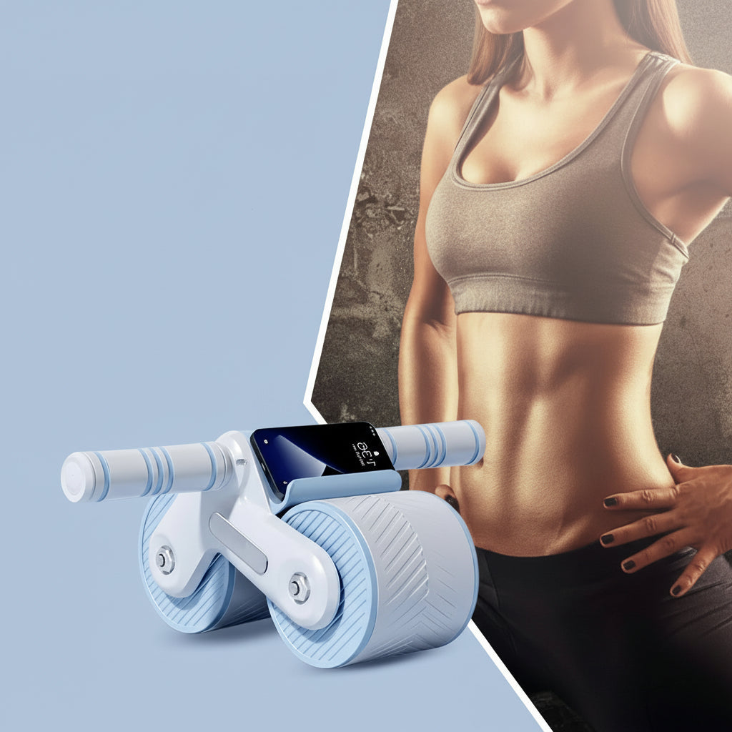 Ab Roller with Automatic Recoil, Abdominal Roller for Home Gym Equipment – image 5