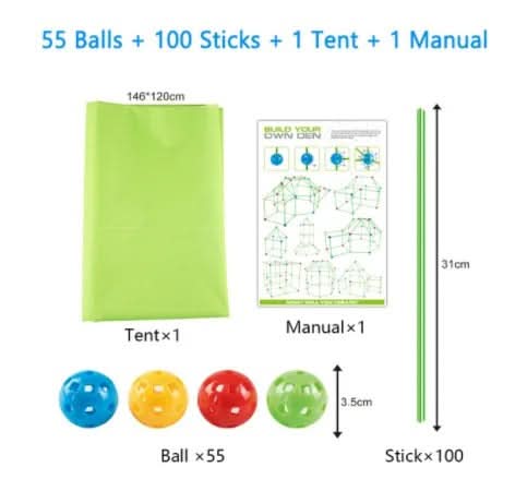 Den Building Kit for Kids, Kids Tent Cover Optional – image 29
