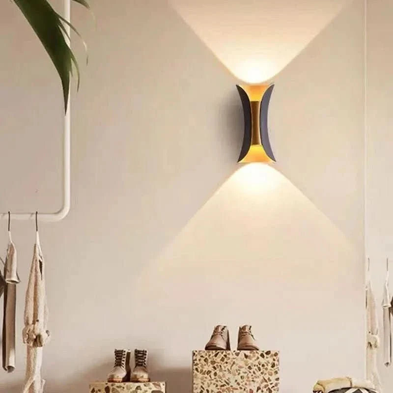 Outdoor Wall Light, Curved LED Garden Light IP65, Hallway Light for Indoor and Outdoor Use_02