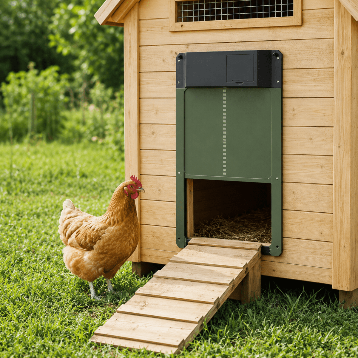 Automatic Chicken Coop Door with Light Sensor, Automatic Chicken Door Opener, Weatherproof Chicken Coop Accessories_03